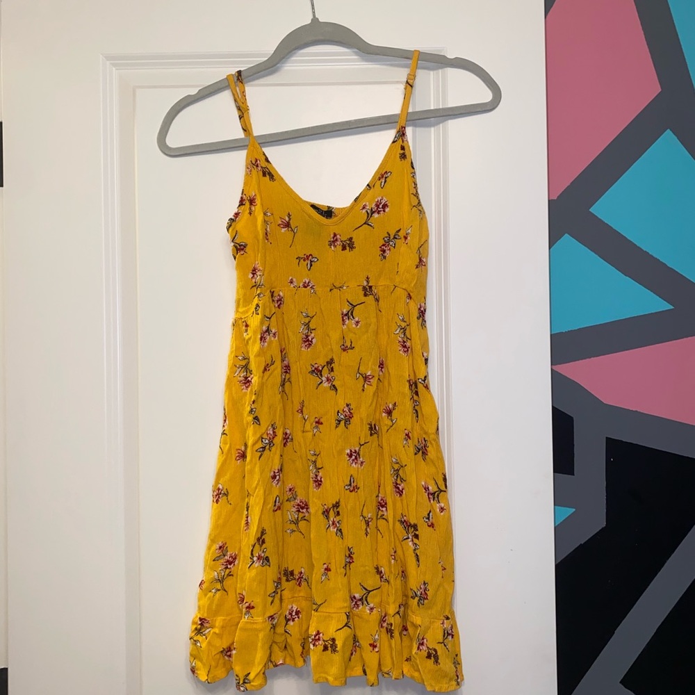 Yellow floral dress